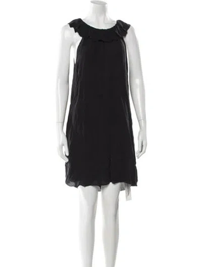 Pre-owned L'agence Silk Mini Dress In Black