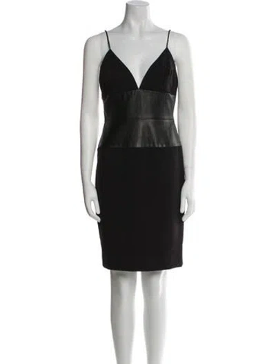 Pre-owned L'agence Silk Mini Dress In Black