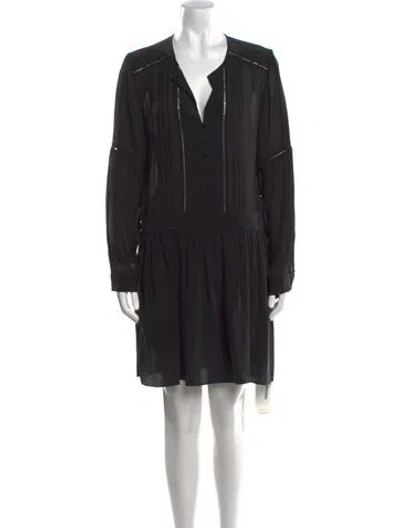 Pre-owned L'agence Silk Mini Dress In Black