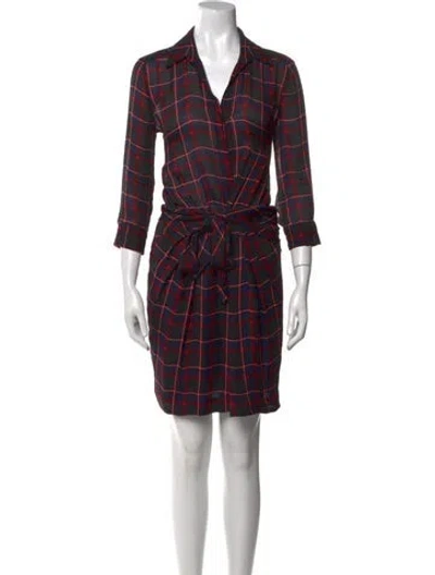 Pre-owned L'agence Silk Mini Dress In Black