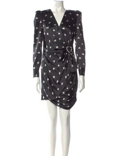 Pre-owned L'agence Silk Mini Dress In Black