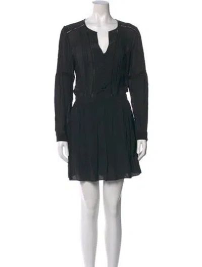 Pre-owned L'agence Silk Mini Dress In Black