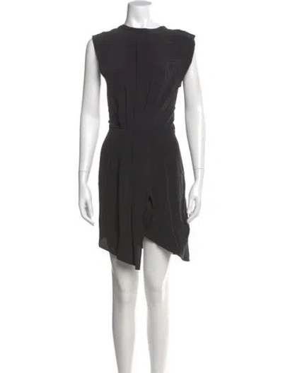 Pre-owned L'agence Silk Mini Dress In Black