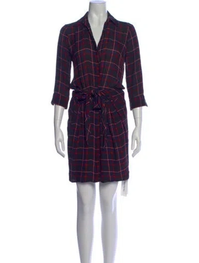 Pre-owned L'agence Silk Mini Dress In Black