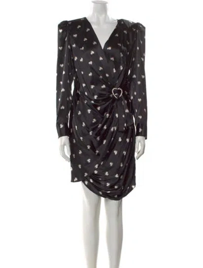 Pre-owned L'agence Silk Mini Dress In Black