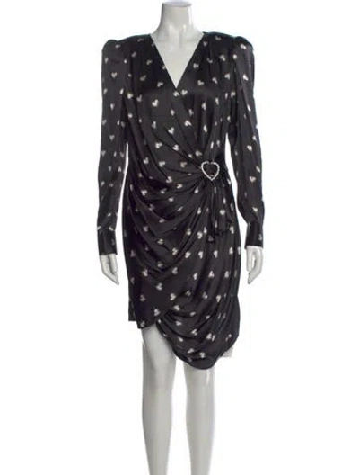 Pre-owned L'agence Silk Mini Dress In Black