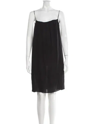 Pre-owned L'agence Silk Mini Dress In Black