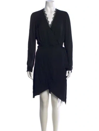 Pre-owned L'agence Silk Mini Dress In Black