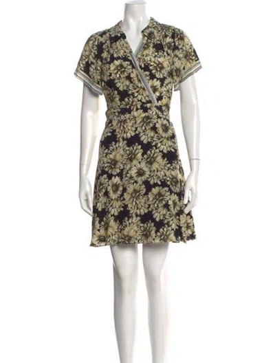 Pre-owned L'agence Silk Mini Dress In Black