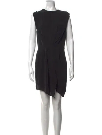 Pre-owned L'agence Silk Mini Dress In Black