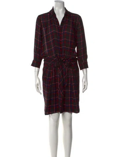 Pre-owned L'agence Silk Mini Dress In Black