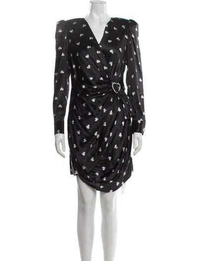 Pre-owned L'agence Silk Mini Dress In Black