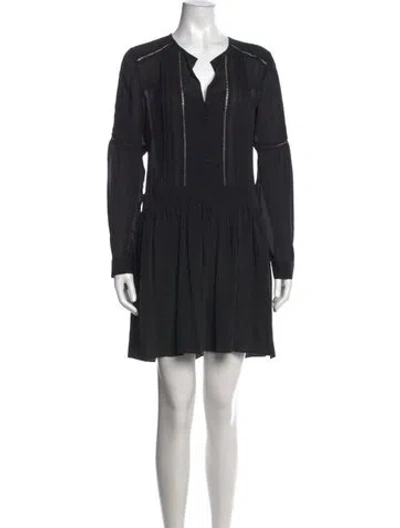 Pre-owned L'agence Silk Mini Dress In Black
