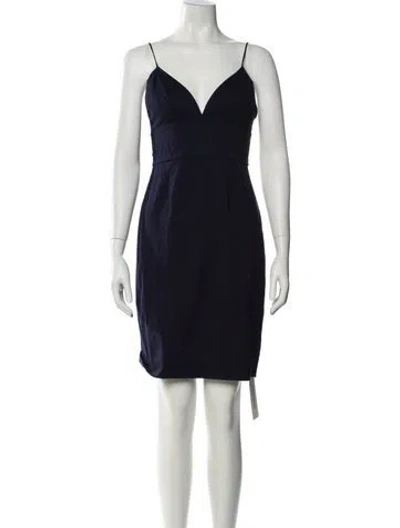 Pre-owned L'agence Silk Mini Dress In Blue