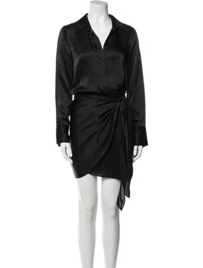 Pre-owned L'agence Silk Mini Dress In Blue