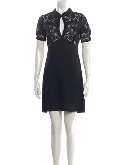 Pre-owned L'agence Silk Mini Dress In Blue