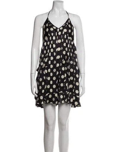 Pre-owned L'agence Silk Mini Dress In Blue