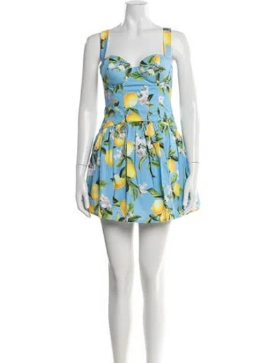 Pre-owned L'agence Silk Mini Dress In Blue