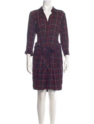 Pre-owned L'agence Silk Mini Dress In Multi