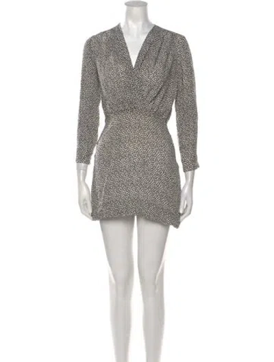 Pre-owned L'agence Silk Mini Dress In Multi