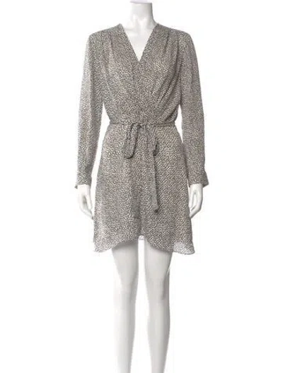 Pre-owned L'agence Silk Mini Dress In Multi