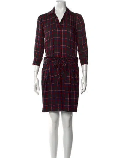 Pre-owned L'agence Silk Mini Dress In Multi