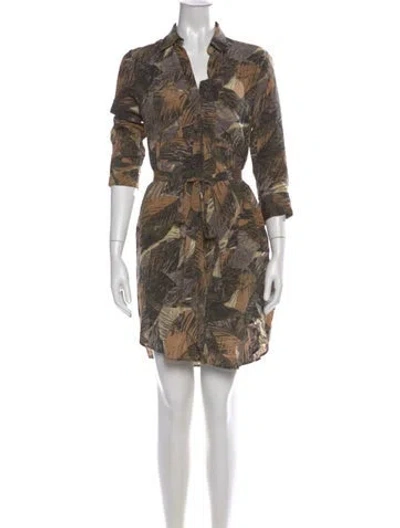 Pre-owned L'agence Silk Mini Dress In Multicolor
