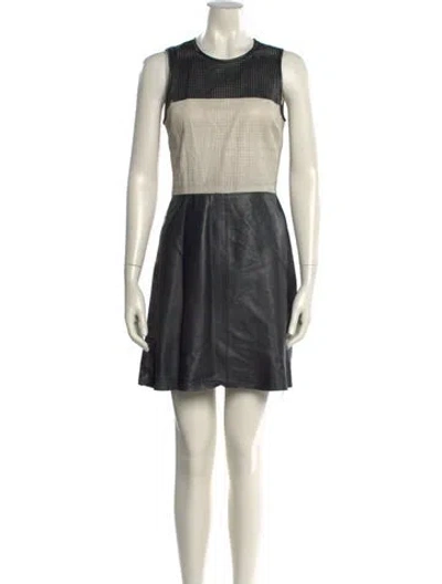 Pre-owned L'agence Silk Mini Dress In Neutral