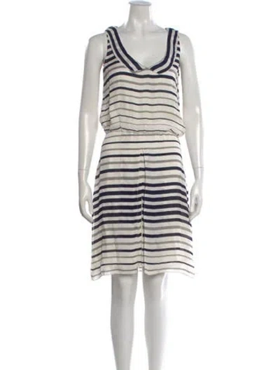 Pre-owned L'agence Silk Mini Dress In Neutral