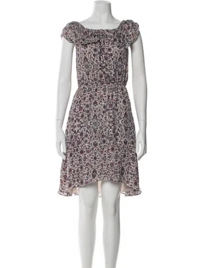 Pre-owned L'agence Silk Mini Dress In Neutral