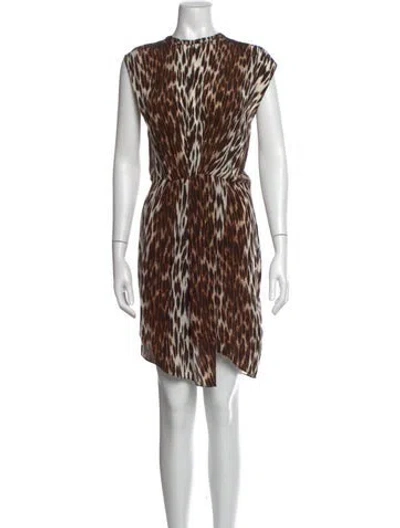 Pre-owned L'agence Silk Mini Dress In Neutral