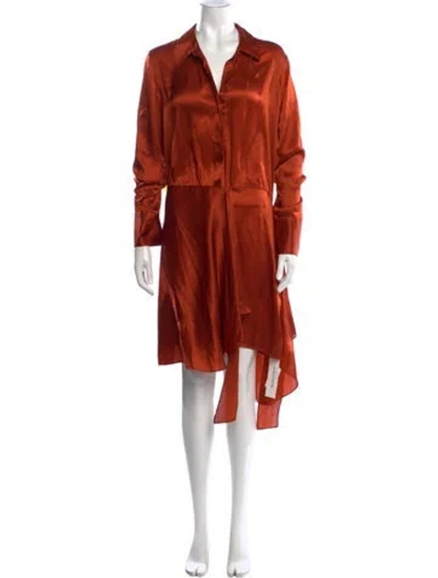 Pre-owned L'agence Silk Mini Dress In Orange