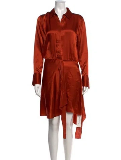 Pre-owned L'agence Silk Mini Dress In Orange