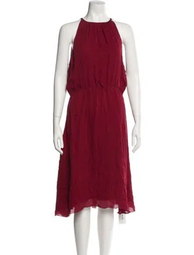 Pre-owned L'agence Silk Mini Dress In Red