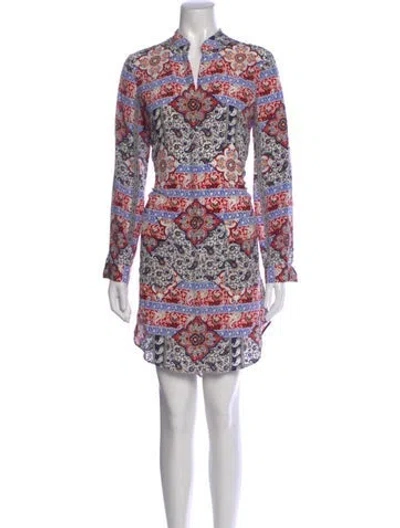 Pre-owned L'agence Silk Mini Dress In Red