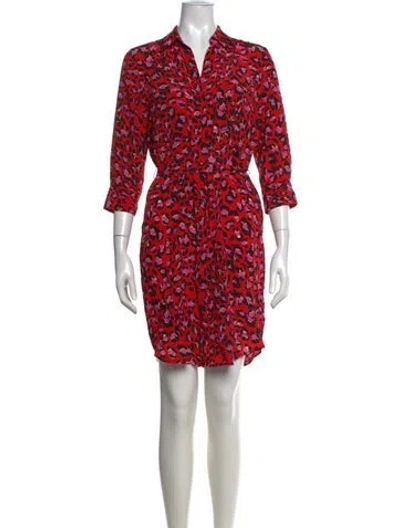 Pre-owned L'agence Silk Mini Dress In Red