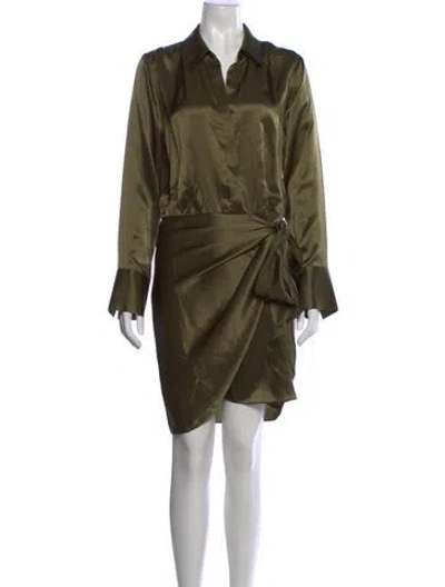 Pre-owned L'agence Silk Mini Dress W/ Tags In Green