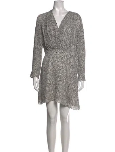 Pre-owned L'agence Silk Mini Dress In White