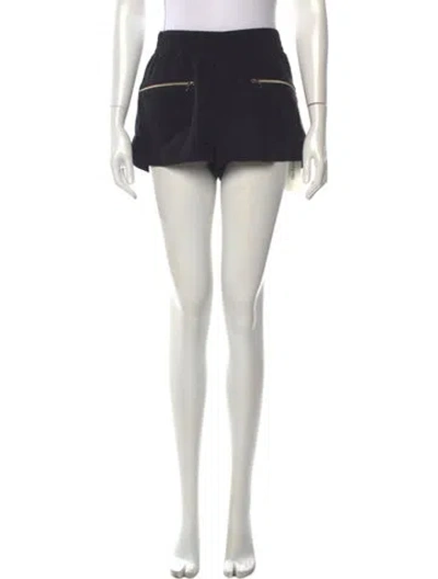Pre-owned L'agence Silk Mini Shorts In Black