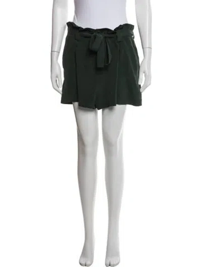 Pre-owned L'agence Silk Mini Shorts In Green