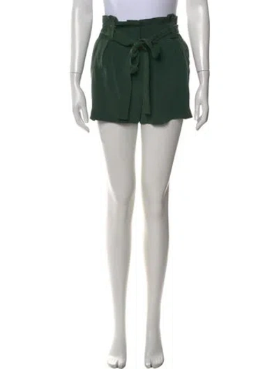 Pre-owned L'agence Silk Mini Shorts In Green