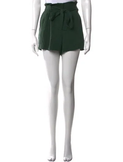 Pre-owned L'agence Silk Mini Shorts In Green