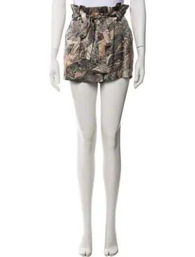 Pre-owned L'agence Silk Mini Shorts In White