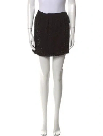 Pre-owned L'agence Silk Mini Skirt In Black