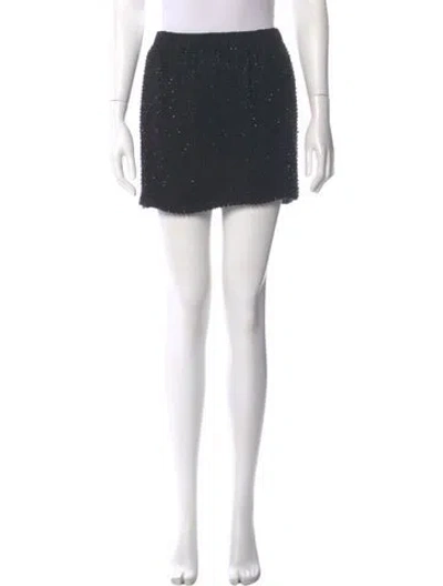 Pre-owned L'agence Silk Mini Skirt In Black