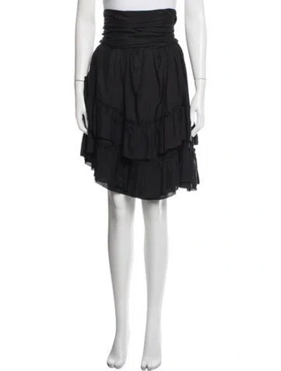 Pre-owned L'agence Silk Mini Skirt In Black