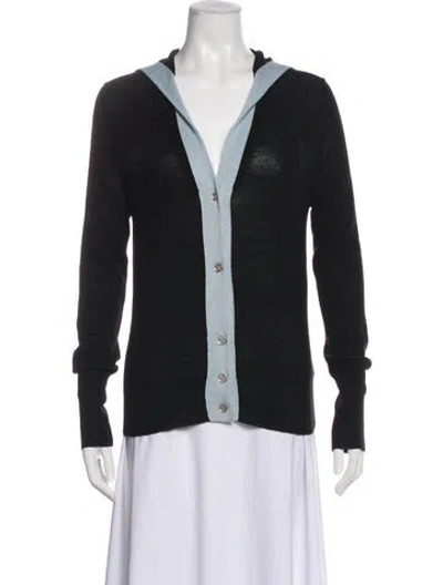 Pre-owned L'agence Silk Open Front Top In Gray