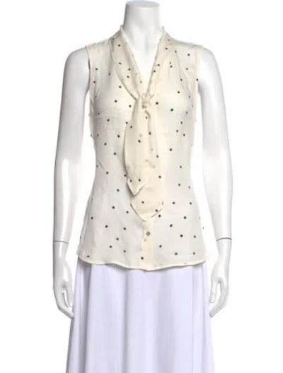 Pre-owned L'agence Silk Printed Blouse
