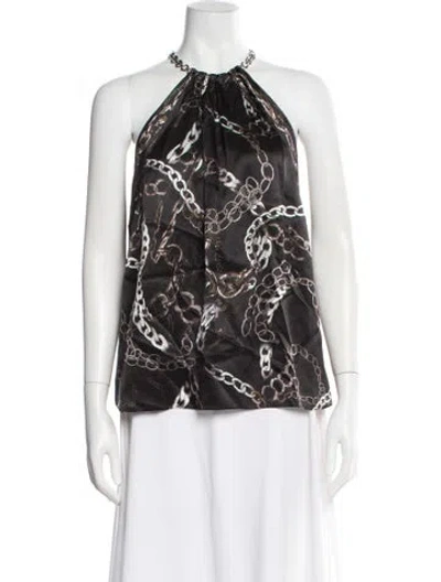 Pre-owned L'agence Silk Printed Blouse In Multi