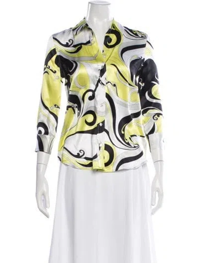 Pre-owned L'agence Silk Printed Blouse W/ Tags In Multi